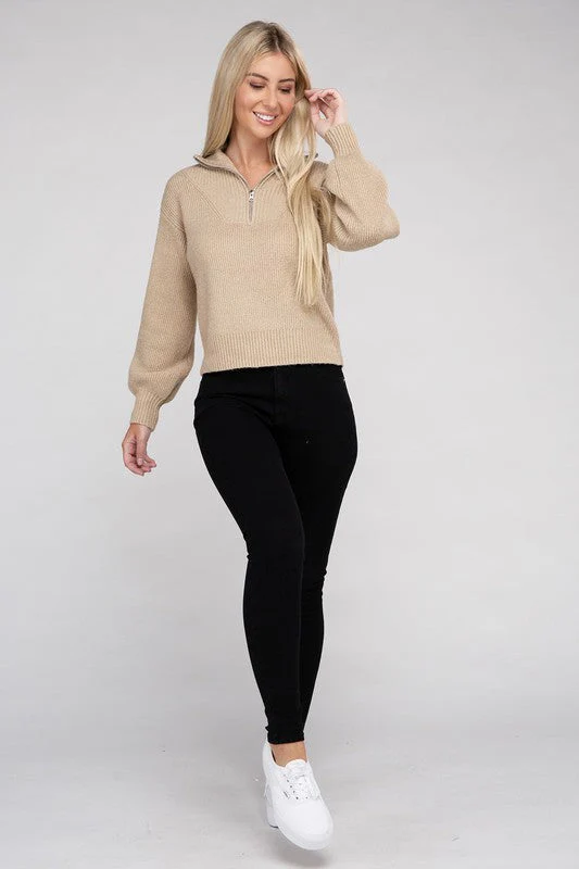 Olga | Easy to wear half zip sweater - Image 11