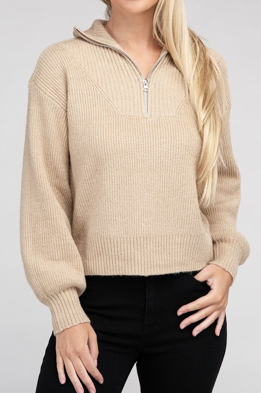 Olga | Easy to wear half zip sweater - Image 15