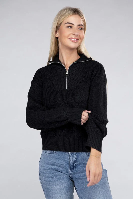 Olga | Easy to wear half zip sweater - Image 6