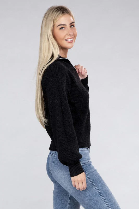 Olga | Easy to wear half zip sweater - Image 8