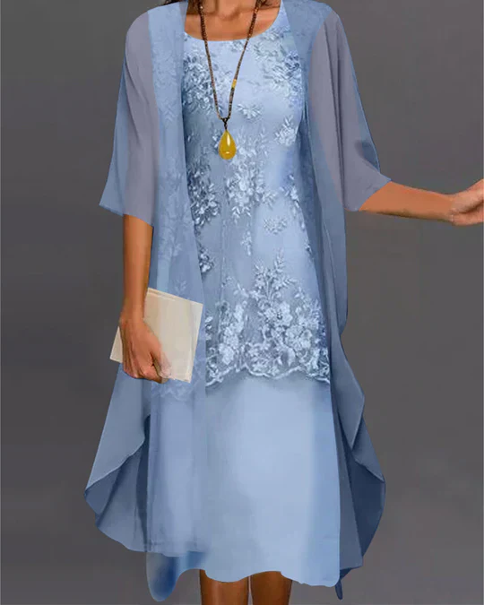 Olga® | Elegant Two-Piece Chiffon Dress