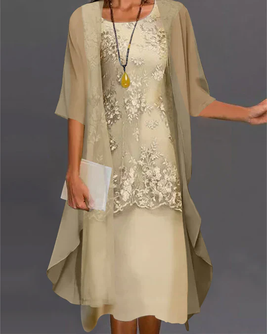 Olga® | Elegant Two-Piece Chiffon Dress - Image 2