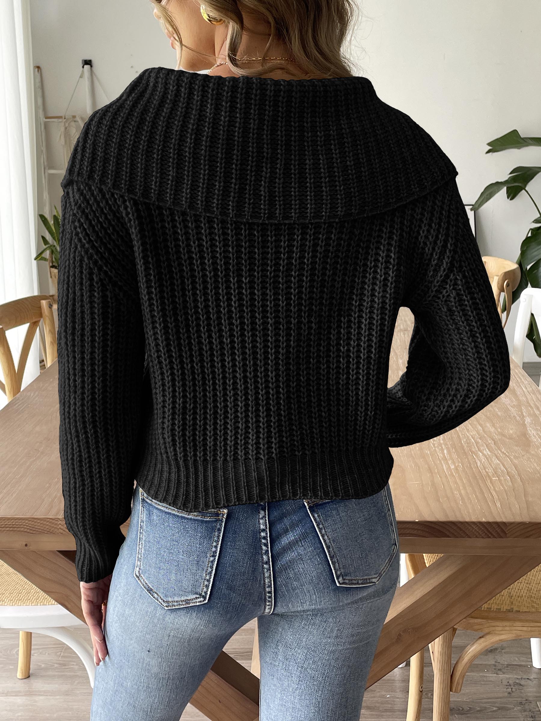 Olga | Long-sleeved cable knit sweater - Image 8