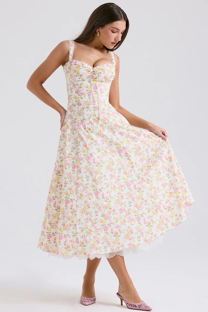 Olga® | Ruched Floral Maxi Dress