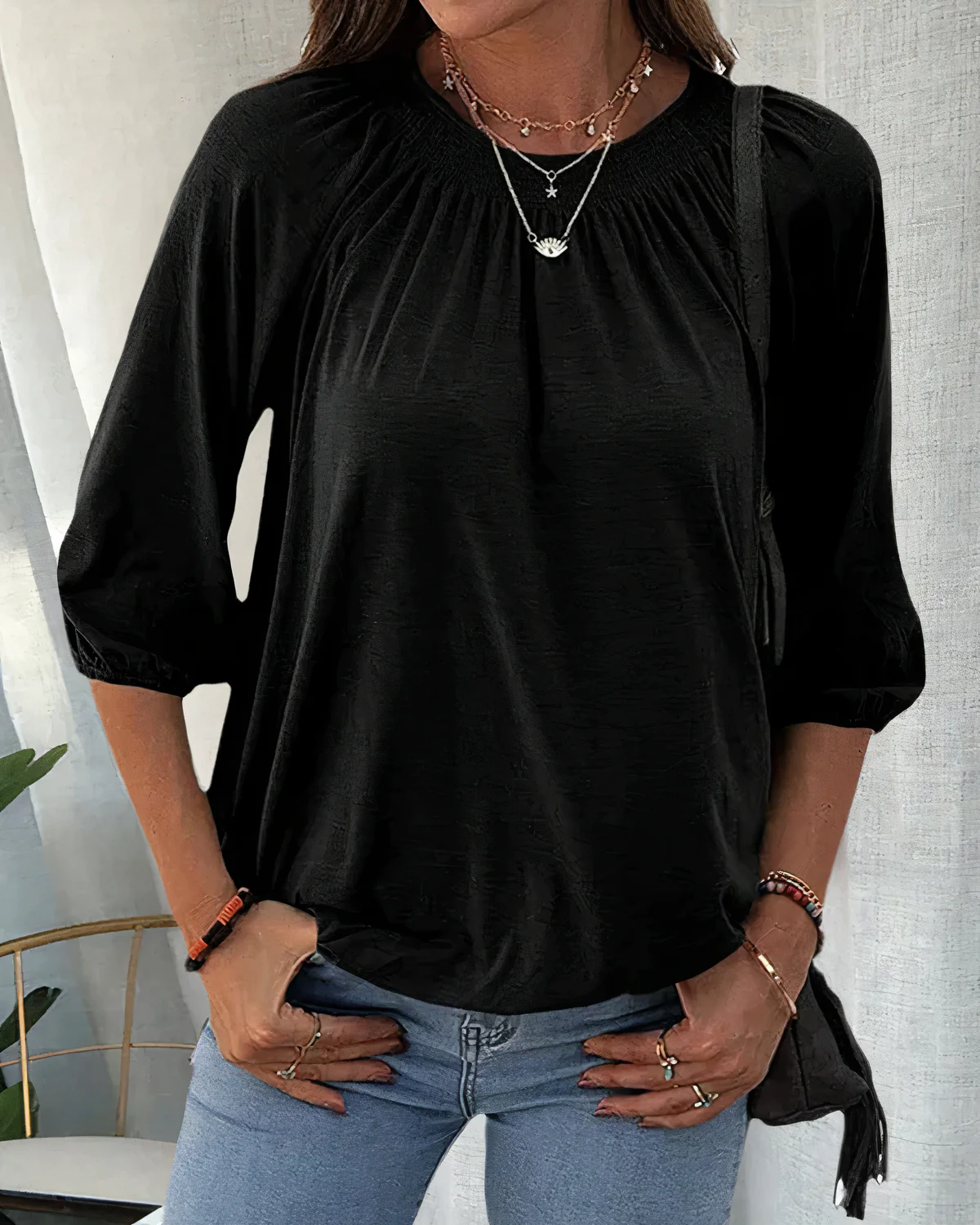 Olga® | Stylish 3/4 Sleeve Blouse - Image 3