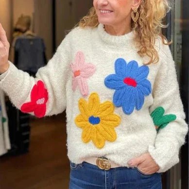 Olga® | Sweater with flowers - Image 2