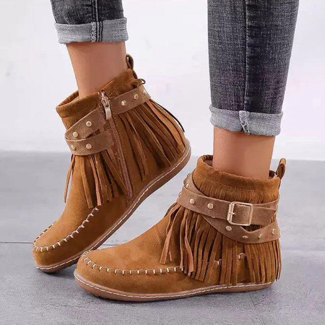 Olga | Vintage warm boots with French
