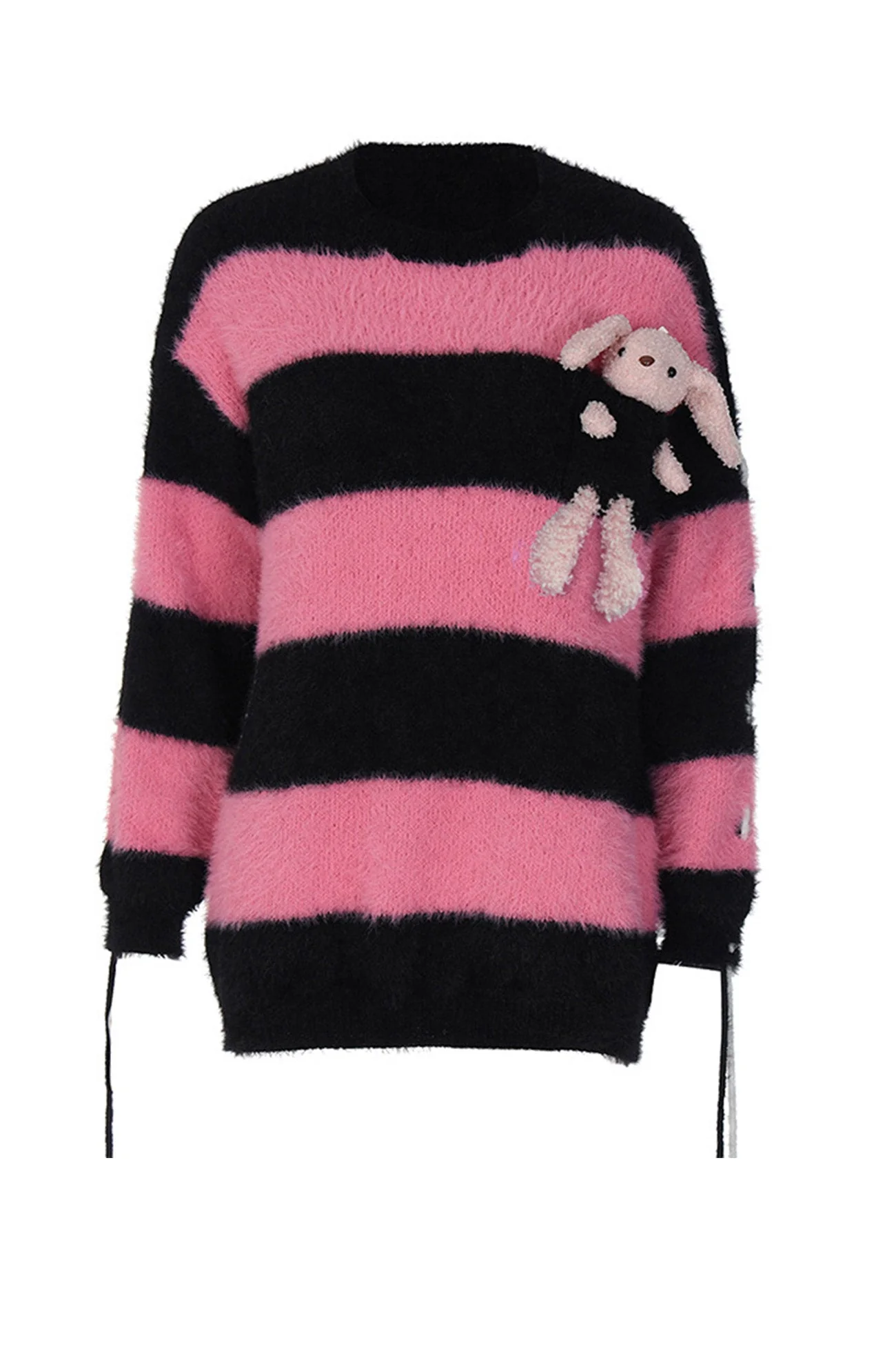 Olivia | Contrast Sweater Rabbit Plush Doll Sweater - Image 8