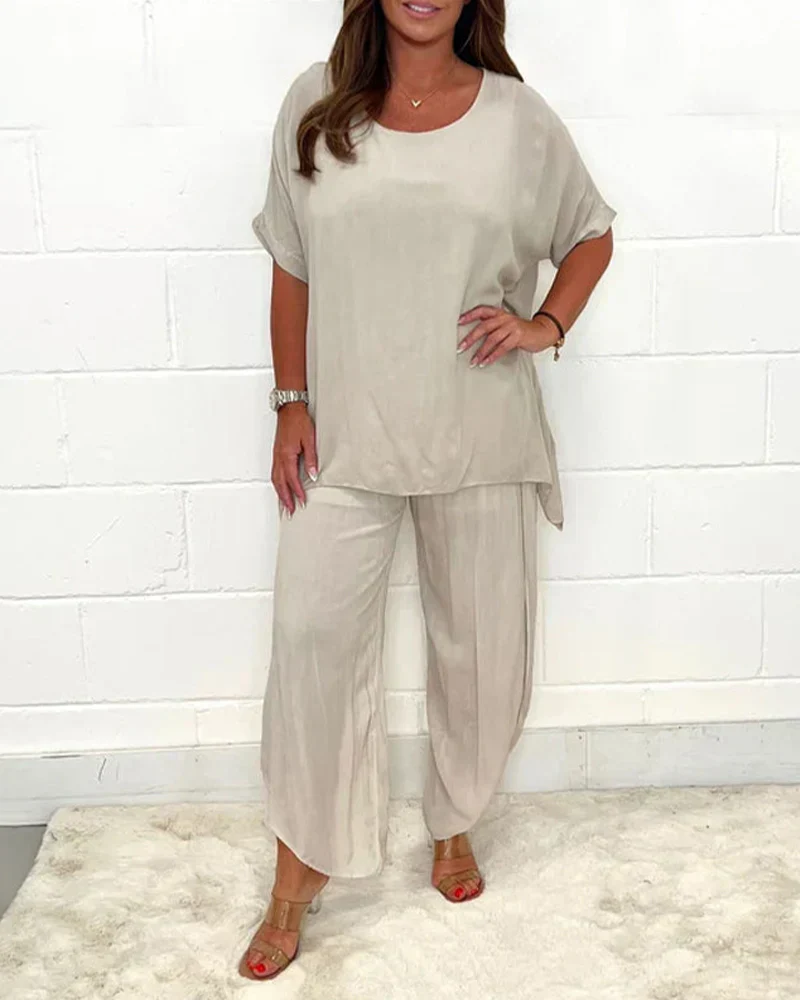 Ondina® | And Relaxed Two-Piece Suit In Plain Color - Image 7