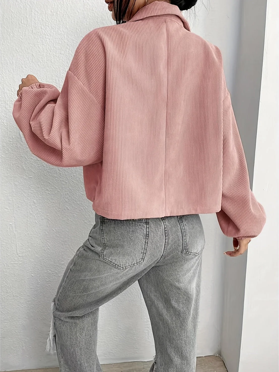 Oriana | Jacket with collar and dropped shoulders - Image 3