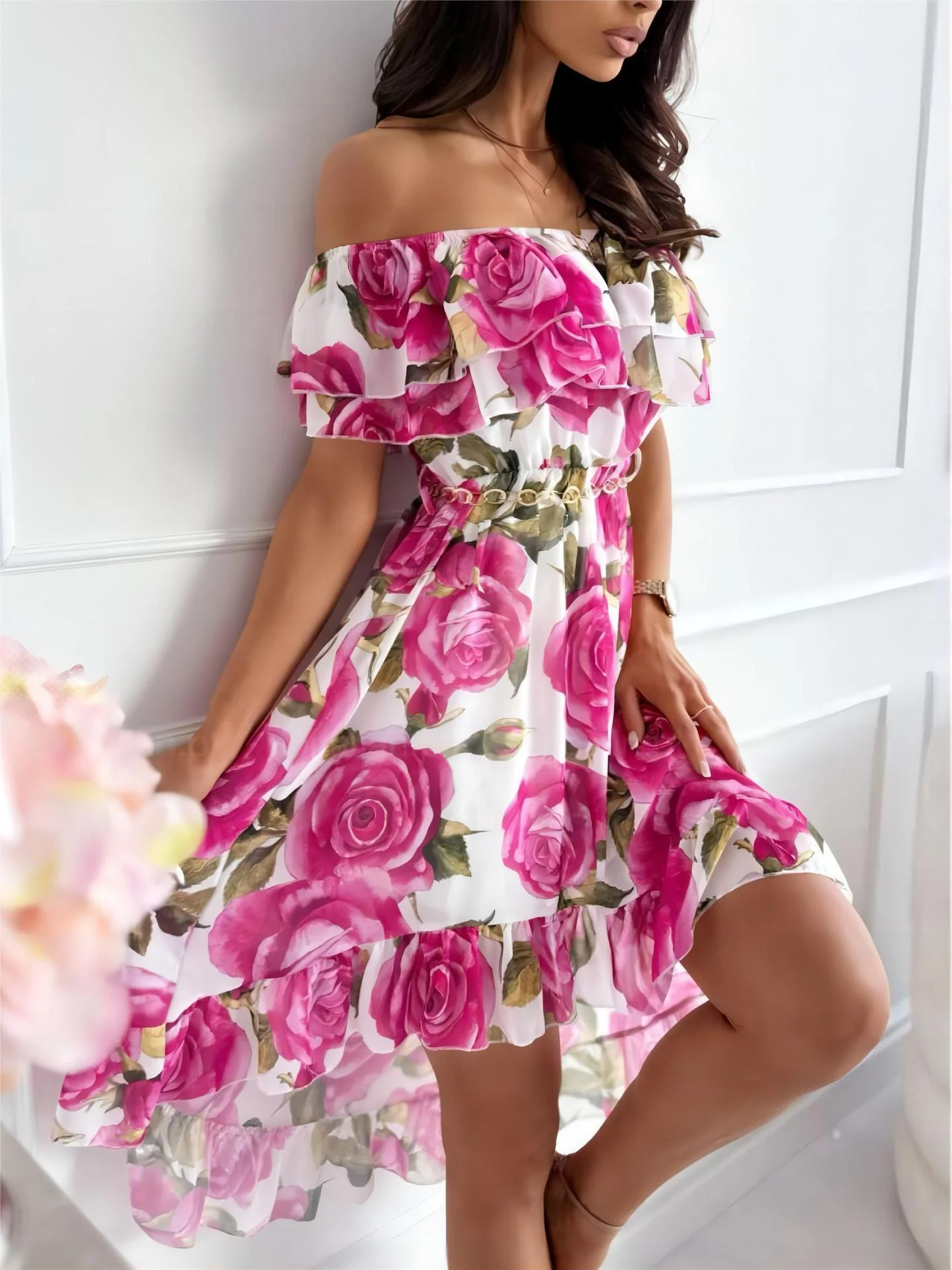 Oriole® | Women'S Off-The-Shoulder Floral Dress - Image 2