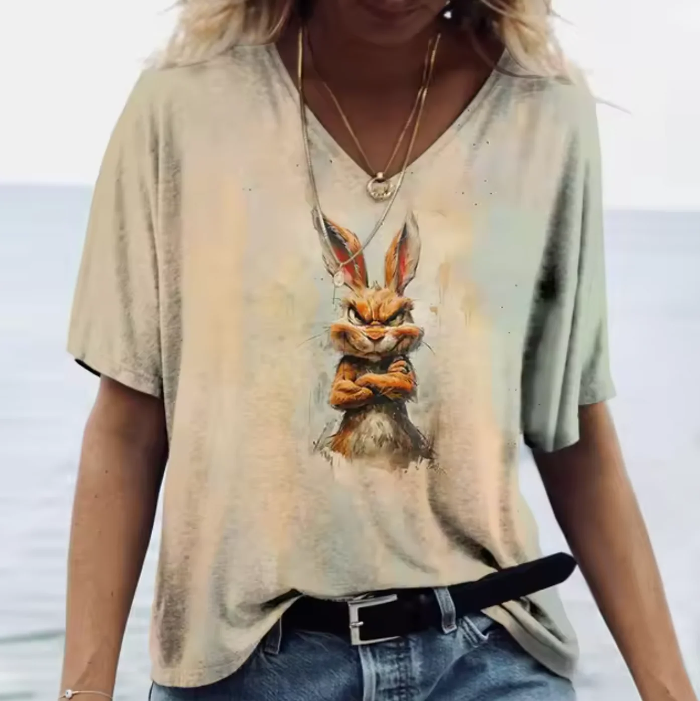 Ornella® | Colorful T-Shirts With Bunny Print - Image 5