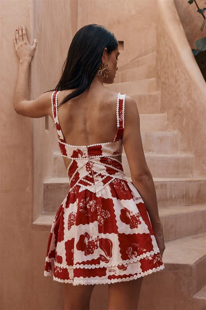 Ornella® | Printed Mini Dress With Cut-Outs - Image 5