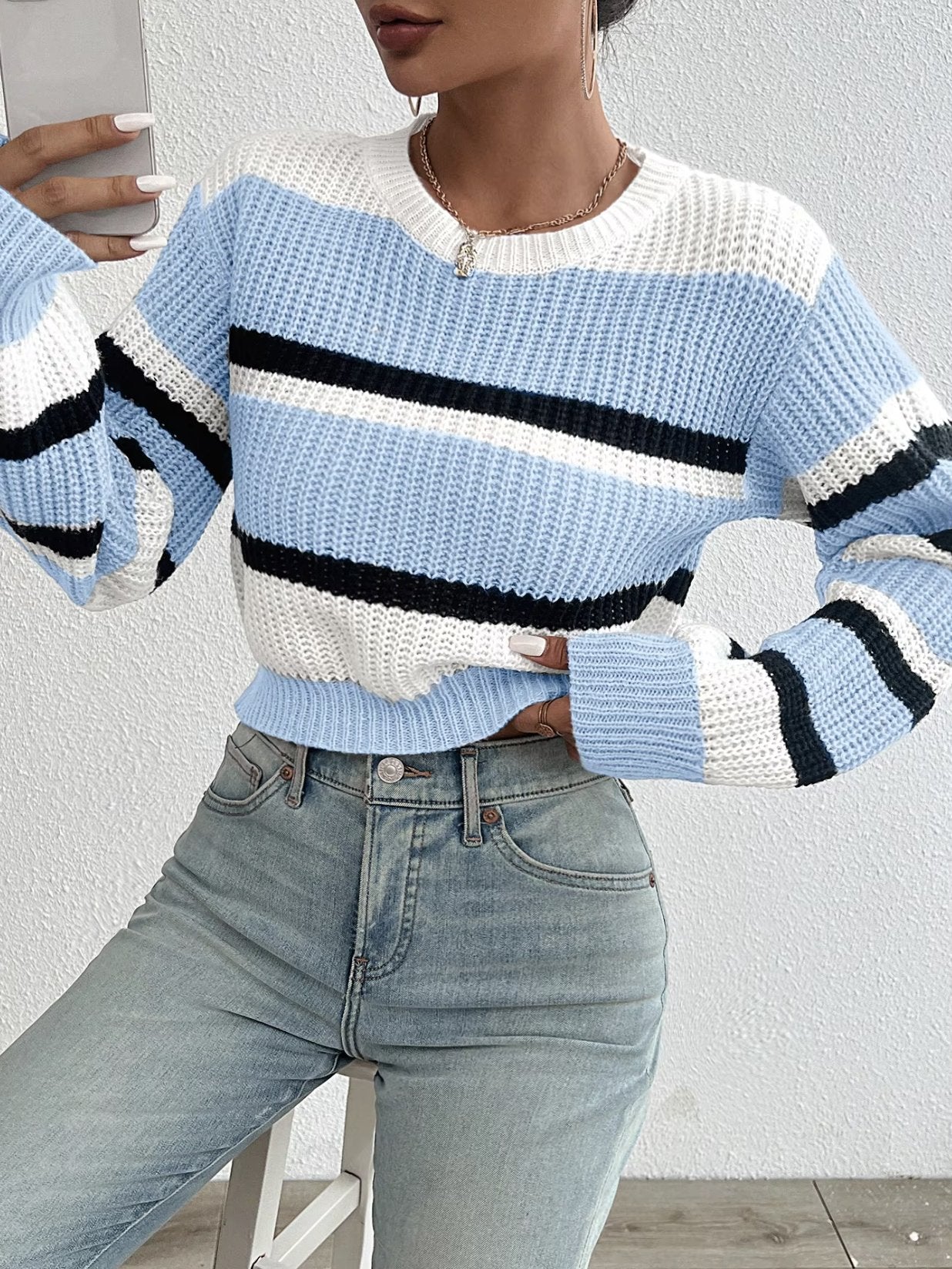 Ornella® | Short knitted sweater Azalea �� - Image 2