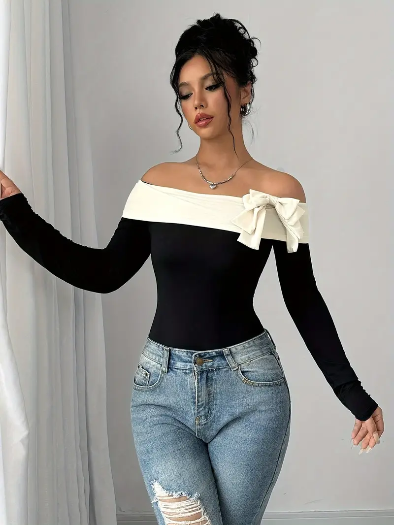 Ortensia® | Elegant Off-The-Shoulder Bodysuit - Image 3