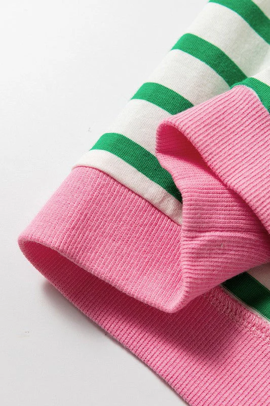 Otilia | Cotton sweatshirt with stripes and dropped shoulders - Image 6