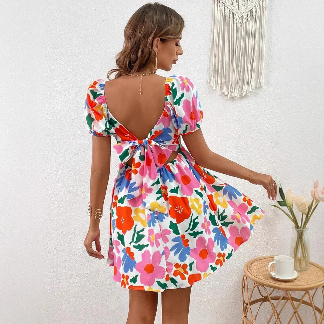 Otilia® | Women'S Floral Dress With Puff Sleeves - Image 3