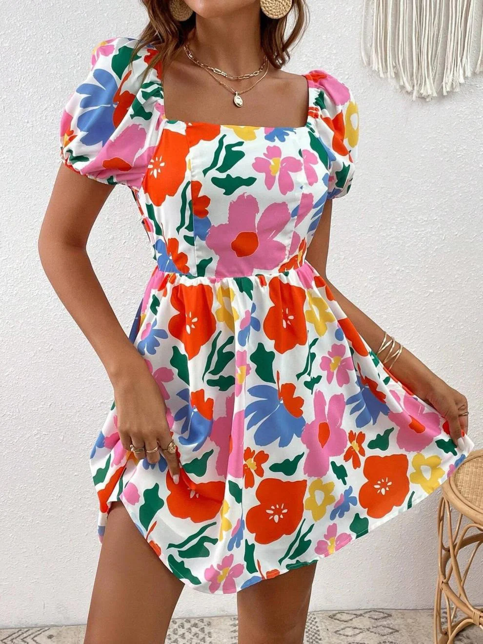 Otilia® | Women'S Floral Dress With Puff Sleeves - Image 6