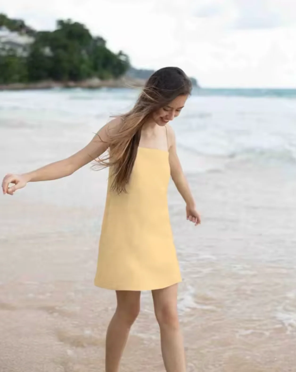 Palmira® | Cotton Linen Summer Dress With Thin Straps - Image 5