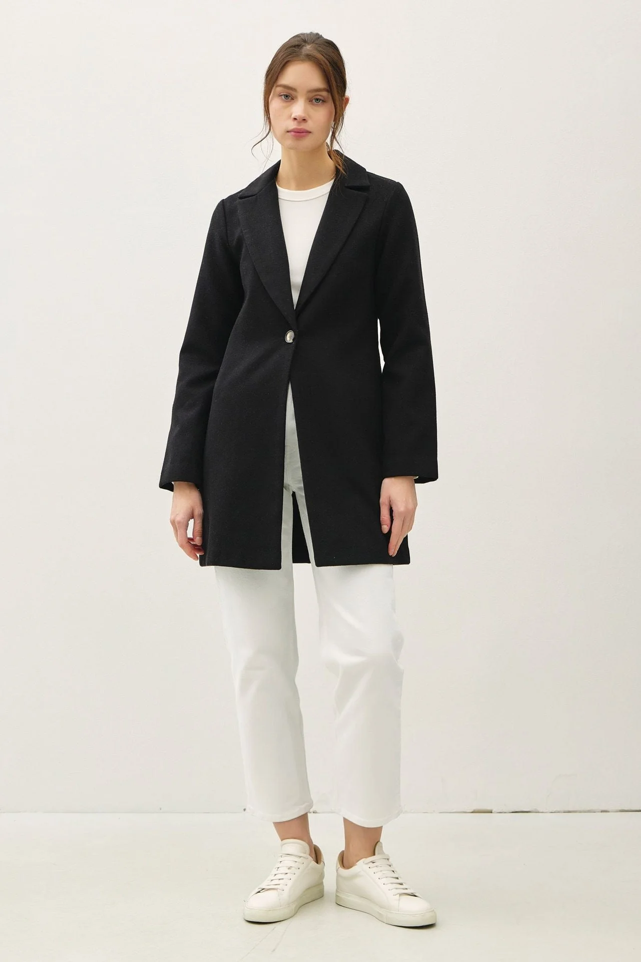 Paloma | Be Cool one button long sleeve coat with pockets - Image 4