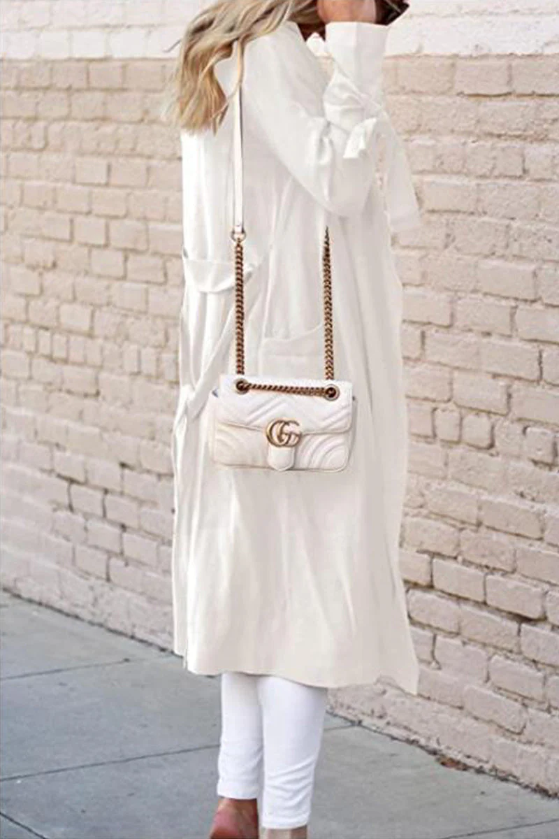 Paloma | British style solid frenulum outerwear - Image 2