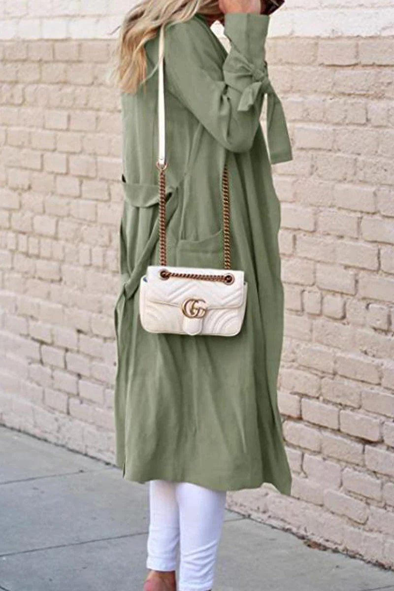 Paloma | British style solid frenulum outerwear - Image 7