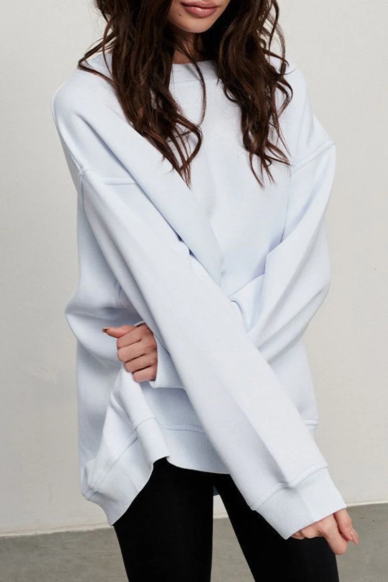 Paloma | Casual plain plain O-neck tops - Image 27