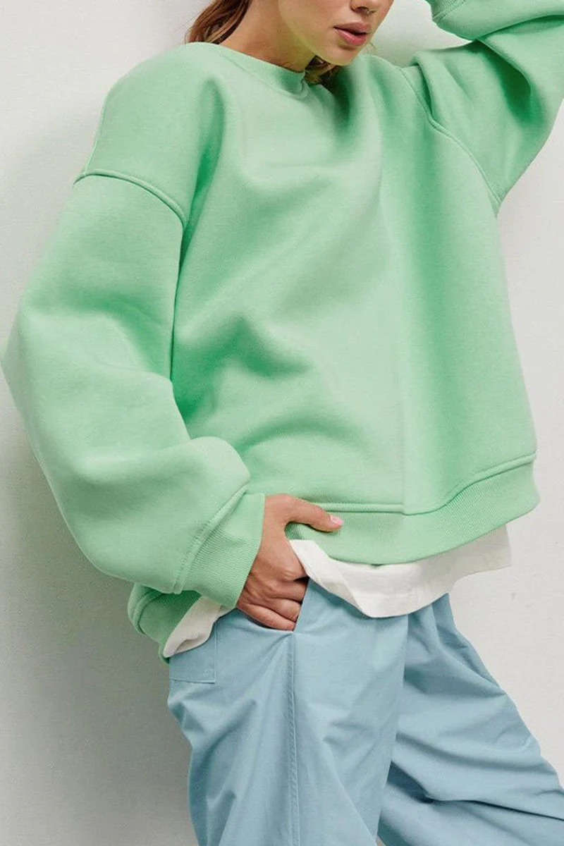 Paloma | Casual plain plain O-neck tops - Image 30