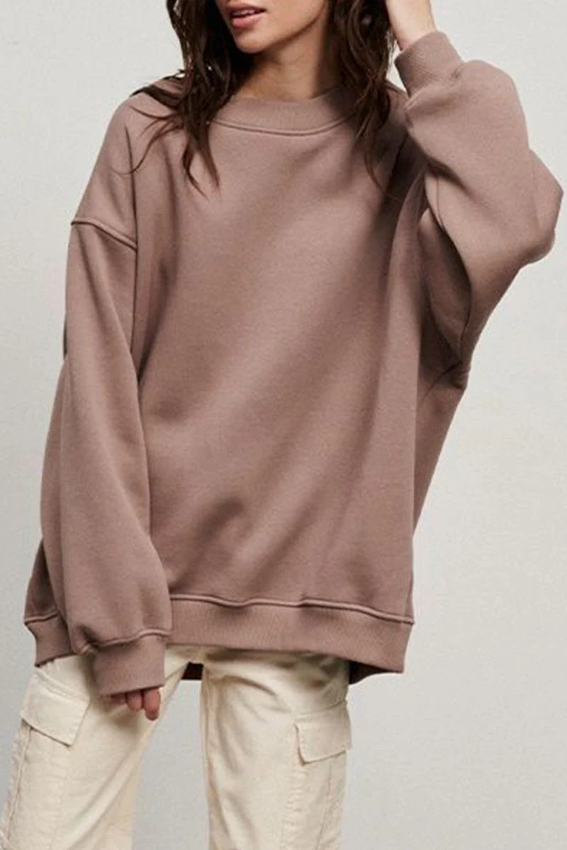 Paloma | Casual plain plain O-neck tops - Image 36
