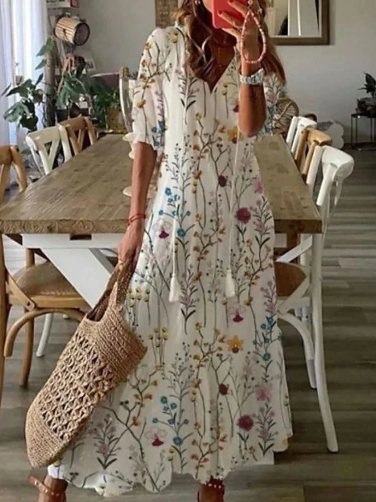 Pamela® | Floral Velvet Maxi Dress - Image 3