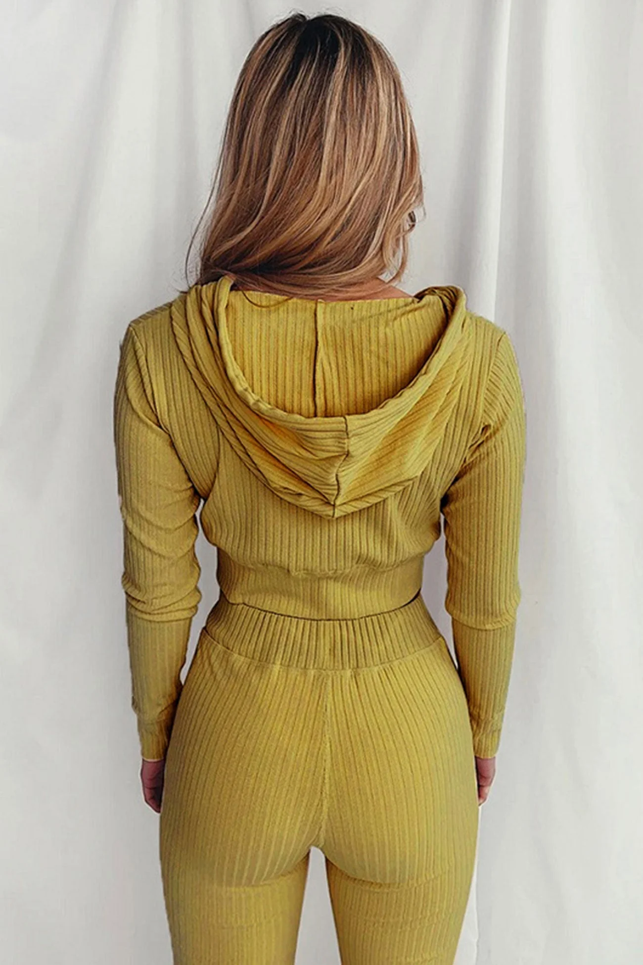 Paola | Long pants suits with ribbed knit hoodie - Image 26
