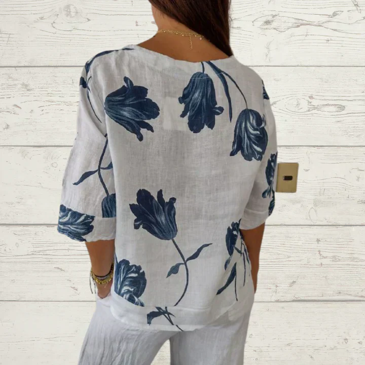Paola® | Long Sleeve Blouse With Flowers