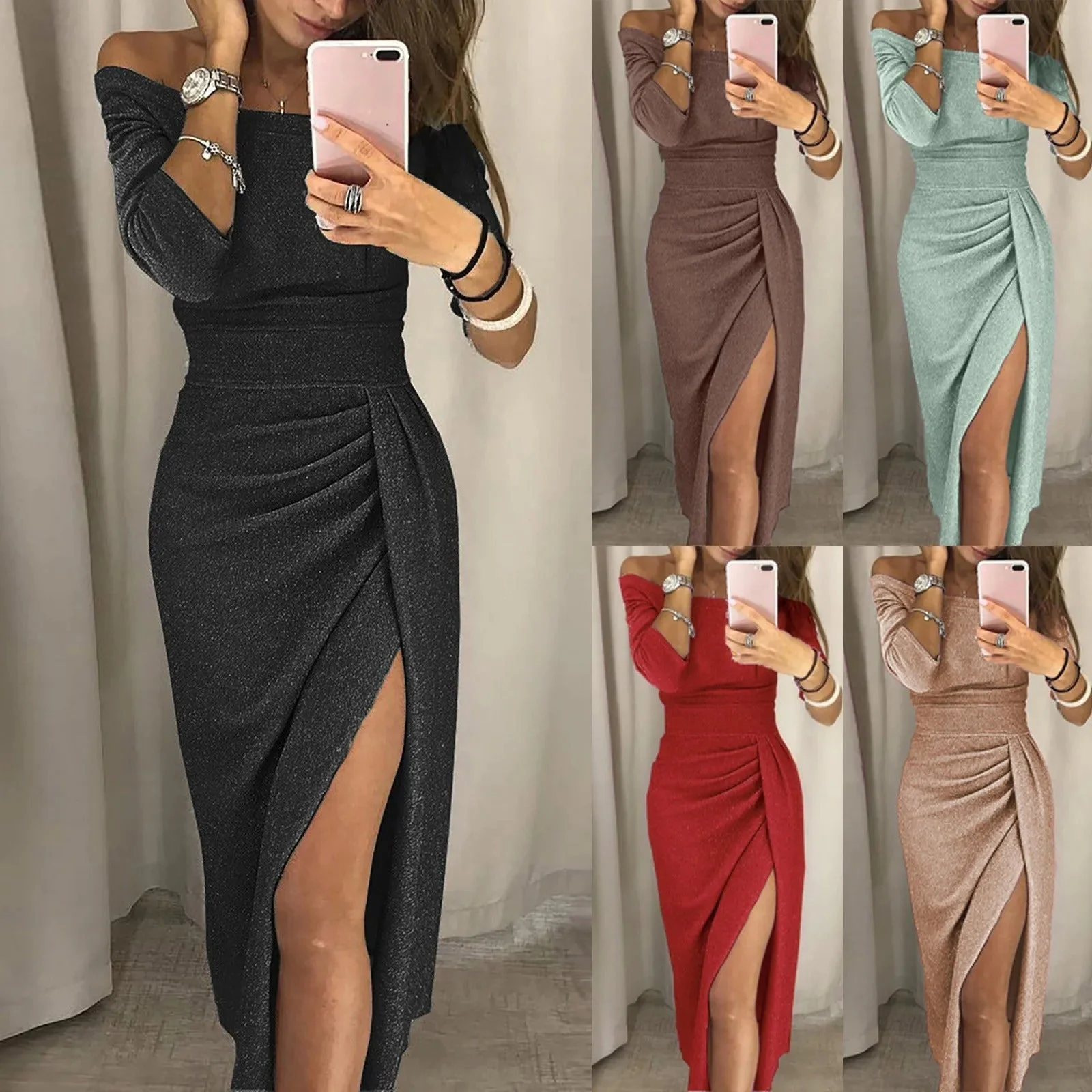 Paola® | Women's high-waisted off-the-shoulder party dress - Image 7