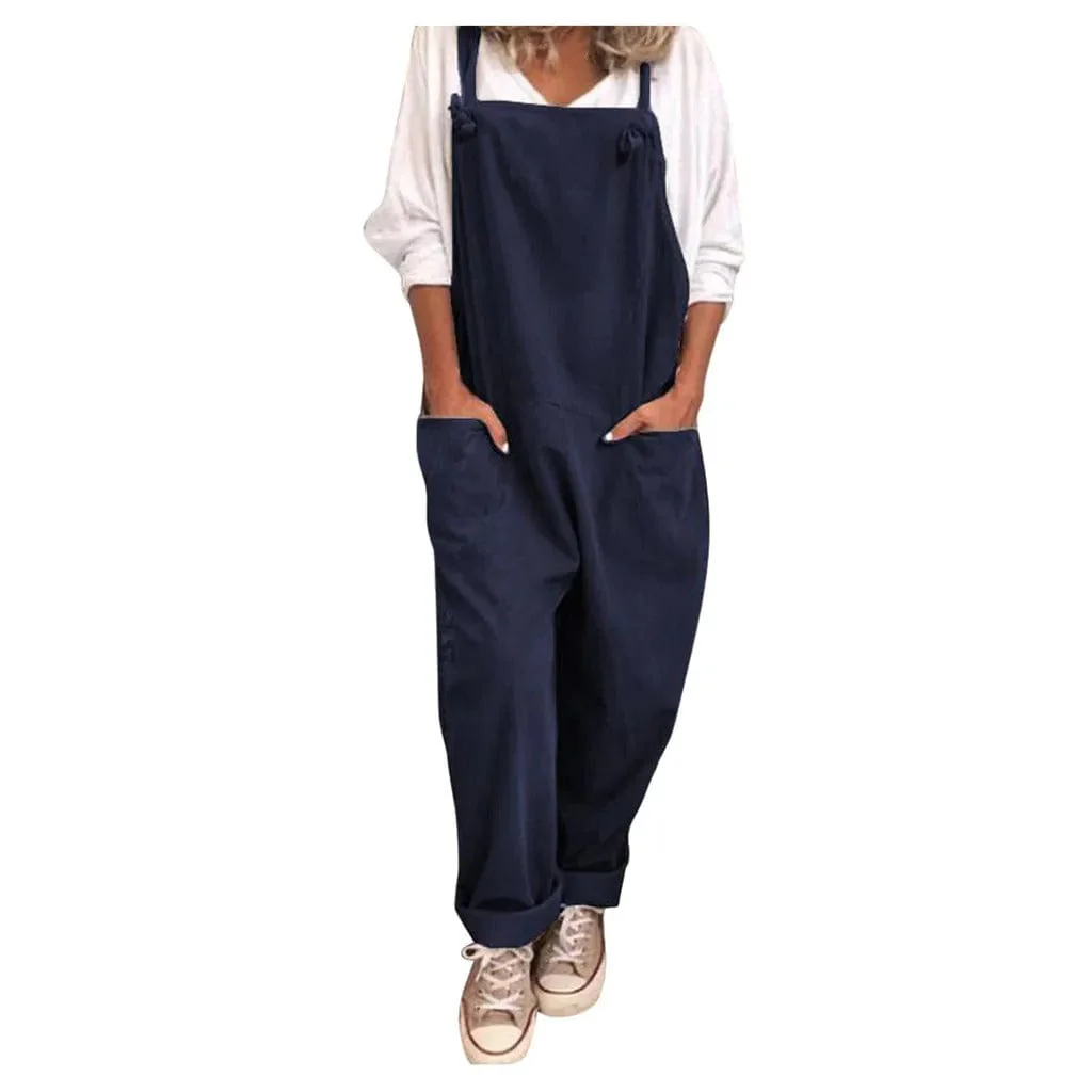 Pari® | Overall Jumpsuit Made Of Loosely Tied Cotton And Linen - Image 11