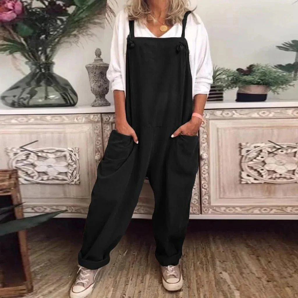 Pari® | Overall Jumpsuit Made Of Loosely Tied Cotton And Linen - Image 18
