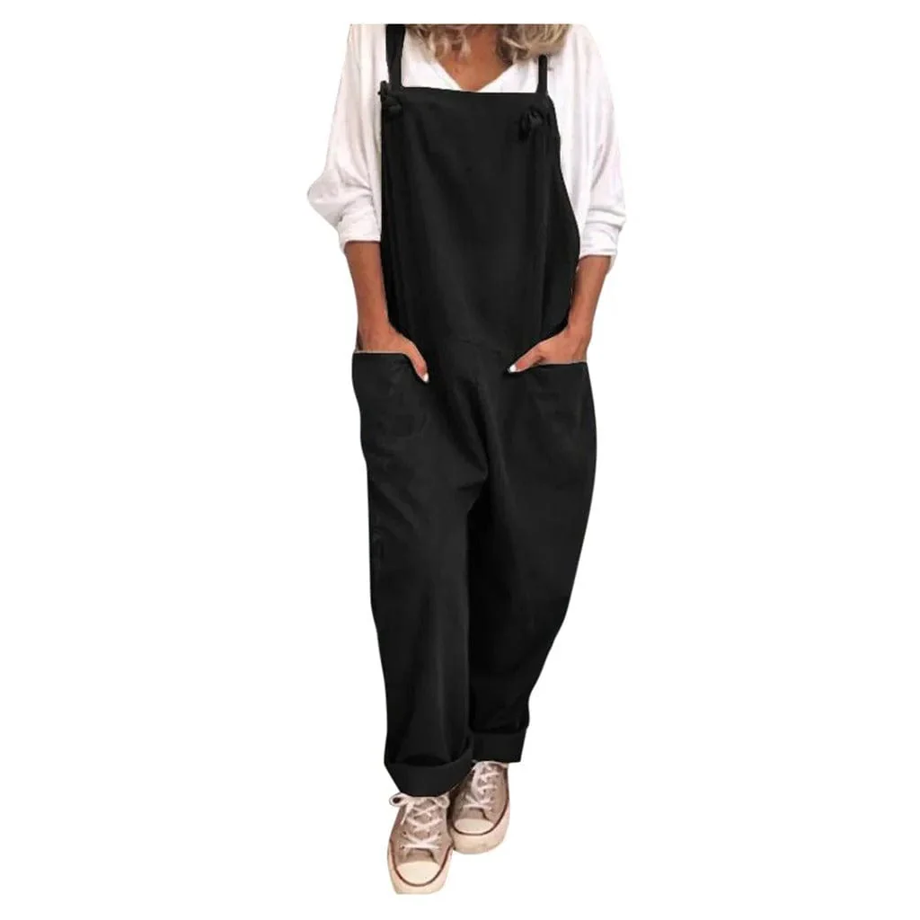 Pari® | Overall Jumpsuit Made Of Loosely Tied Cotton And Linen - Image 3