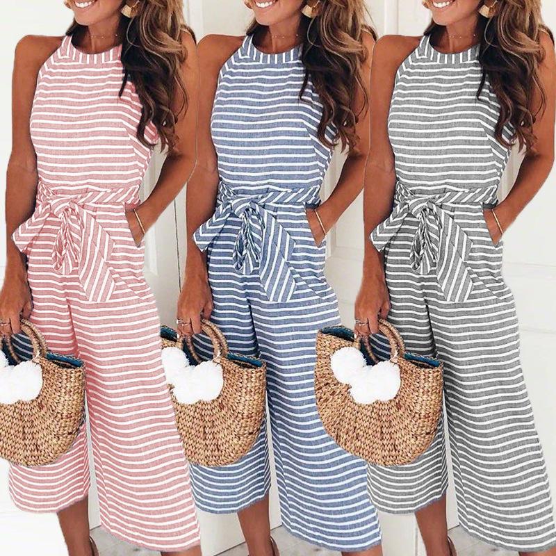 Parisa® | Maritime Stripe Jumpsuit
