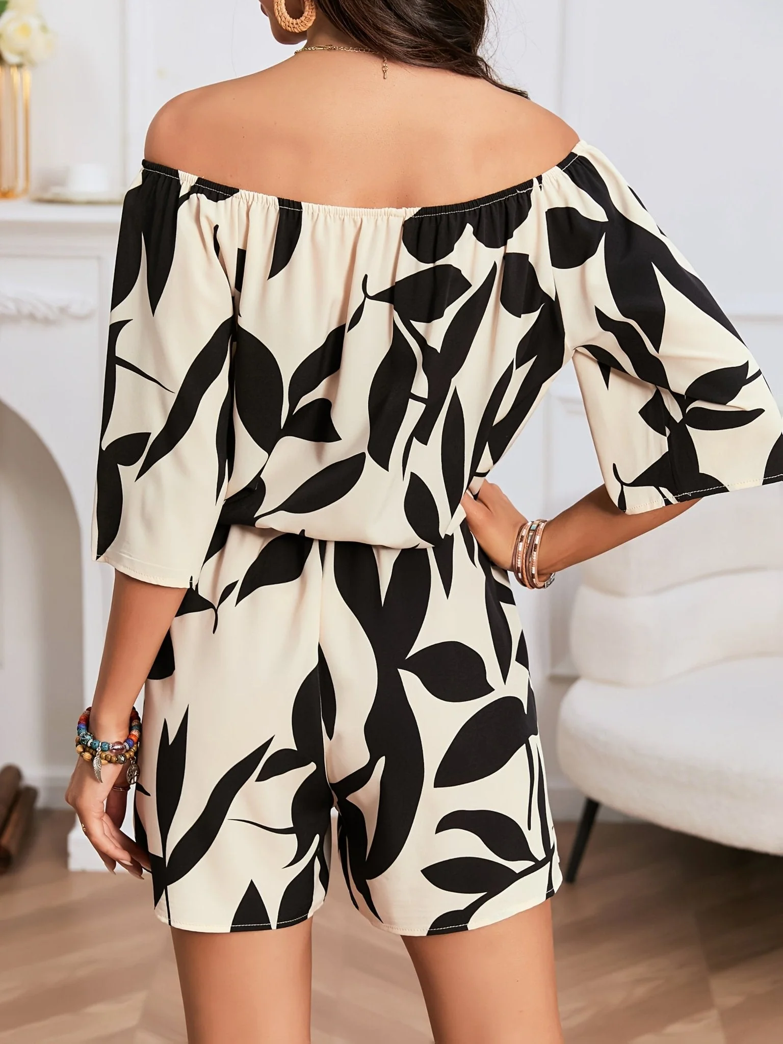 Patricia® | Bohemian Off Shoulder Floral Romper - Image 2