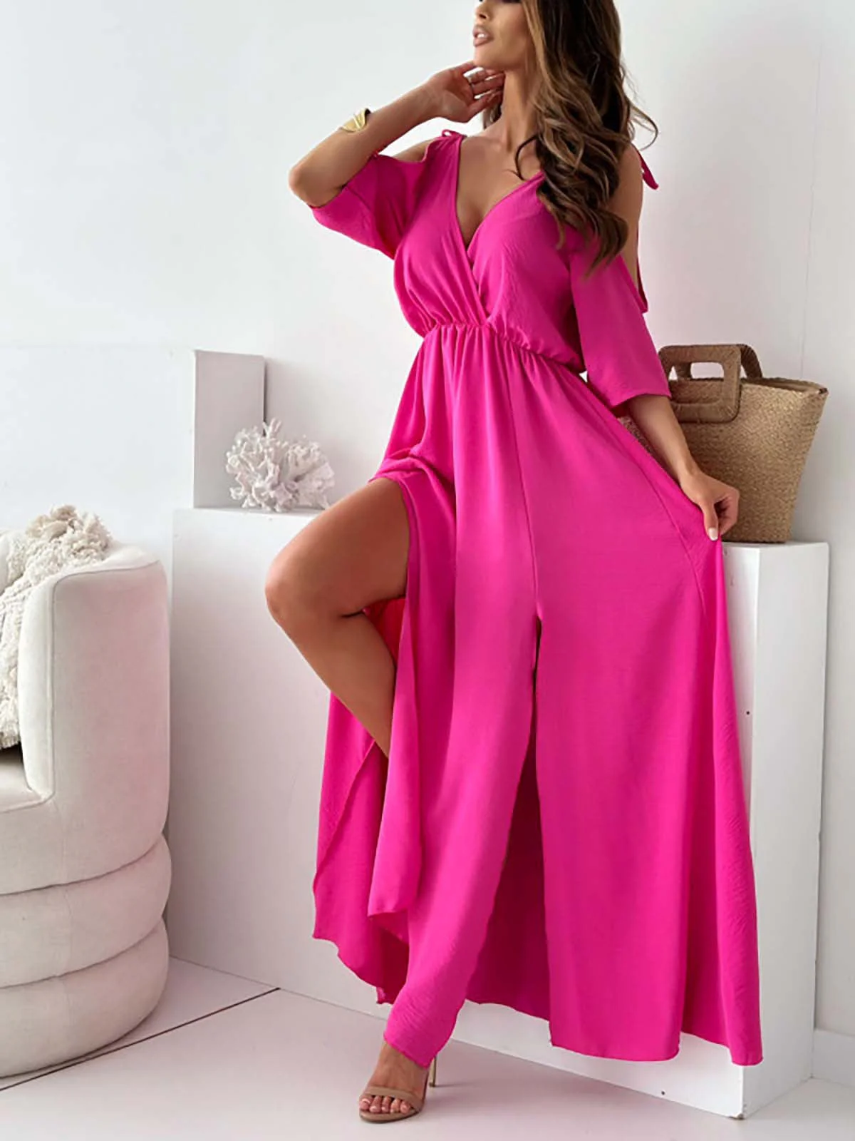 Patricia® | Elegant Dress With V-Neck And Side Slit - Image 5