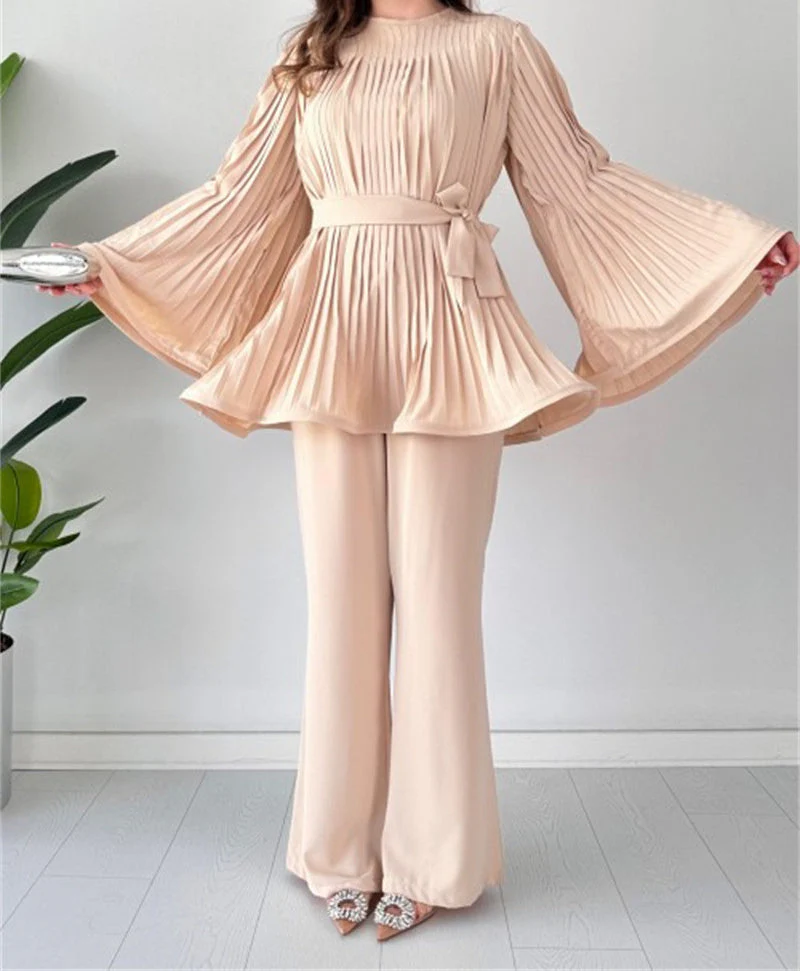 Patricia® | Elegant Loose Long-Sleeved Top And Wide-Legged Pants Set - Image 2