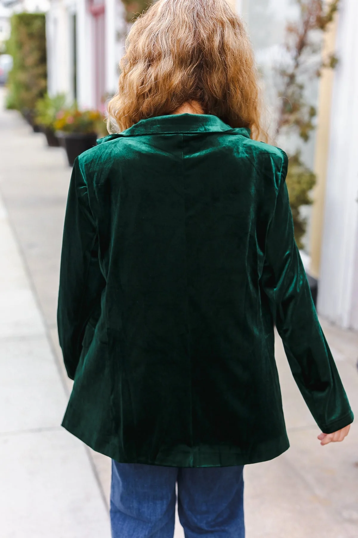 Patricia | Hunter Green velvet lapel blazer - Image 17