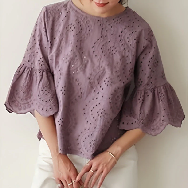 Patricia® | Women'S Eye-Hole Embroidered Blouse - Image 4
