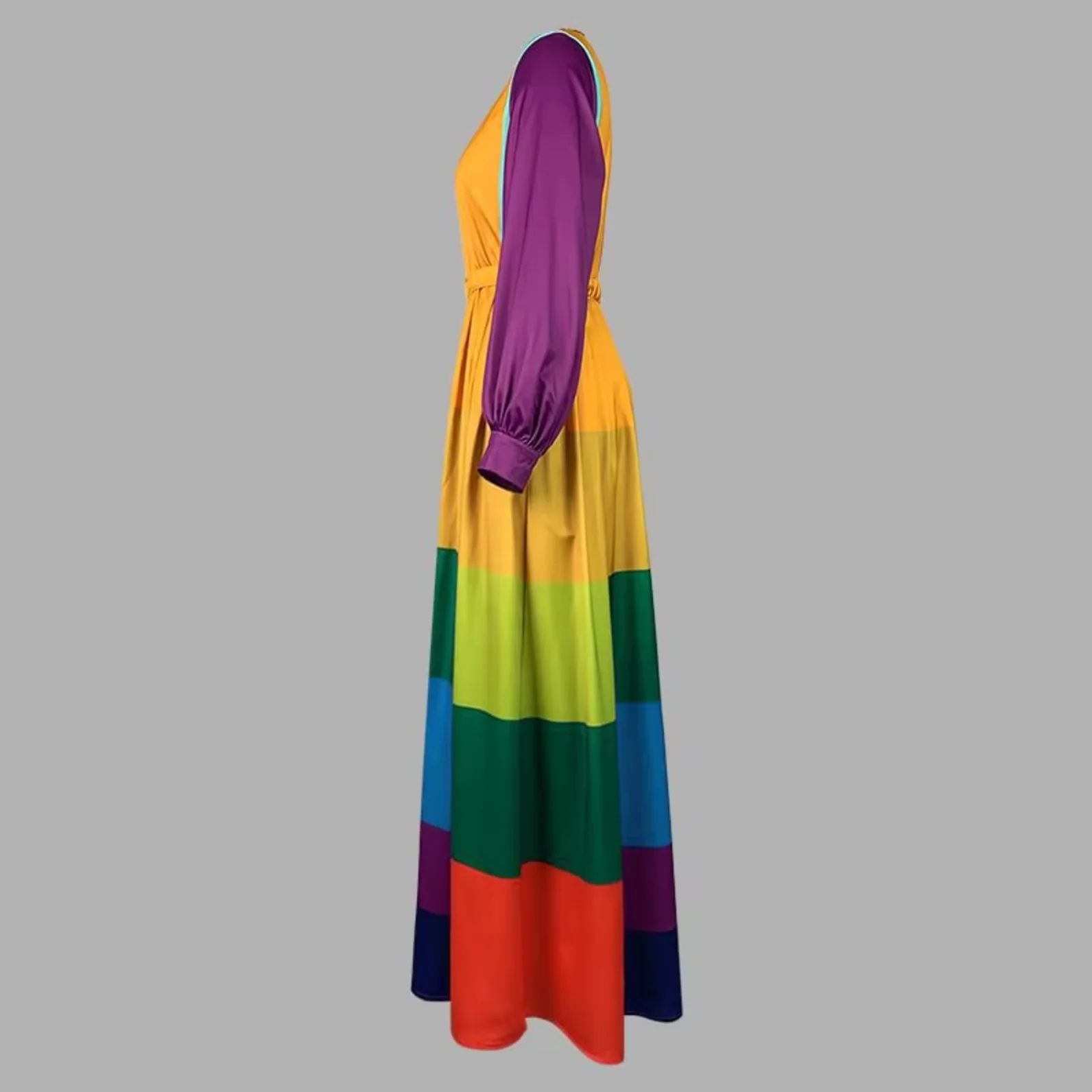 Patrizia® | Long-Sleeved Rainbow-Colored Maxi Dress - Image 3