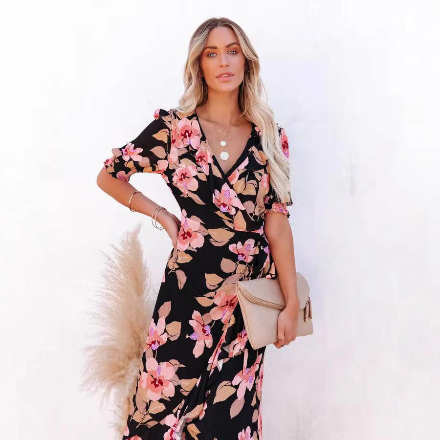 Paty® | Women'S Floral Wrap Maxi Dress - Image 2