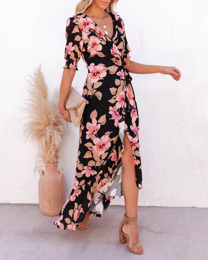 Paty® | Women'S Floral Wrap Maxi Dress - Image 6