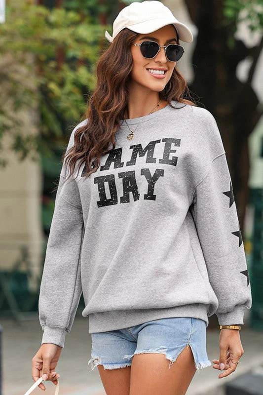 Paula | Black sweatshirt with Game Day graphics - Image 4