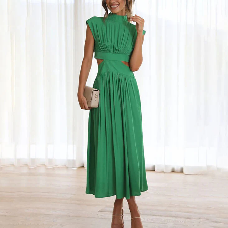 Paula® | High-Neck Pleated Dress