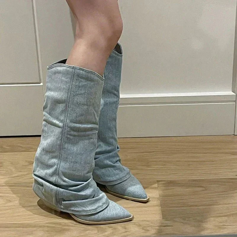 Paula® | Knee high cowboy boots - Image 2