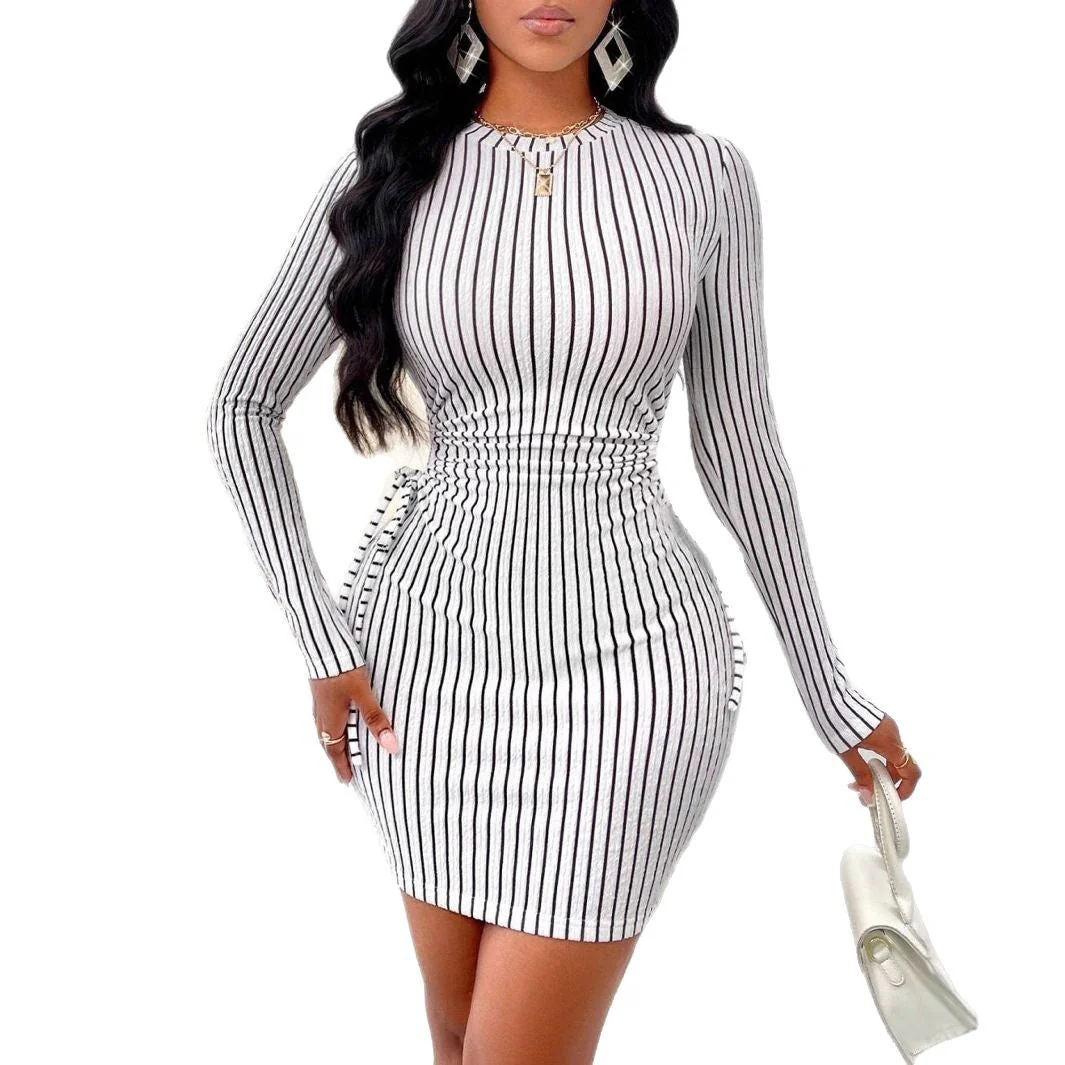 Paula® | Women'S Bodycon Dress With Striped Pattern And Ruffles - Image 5