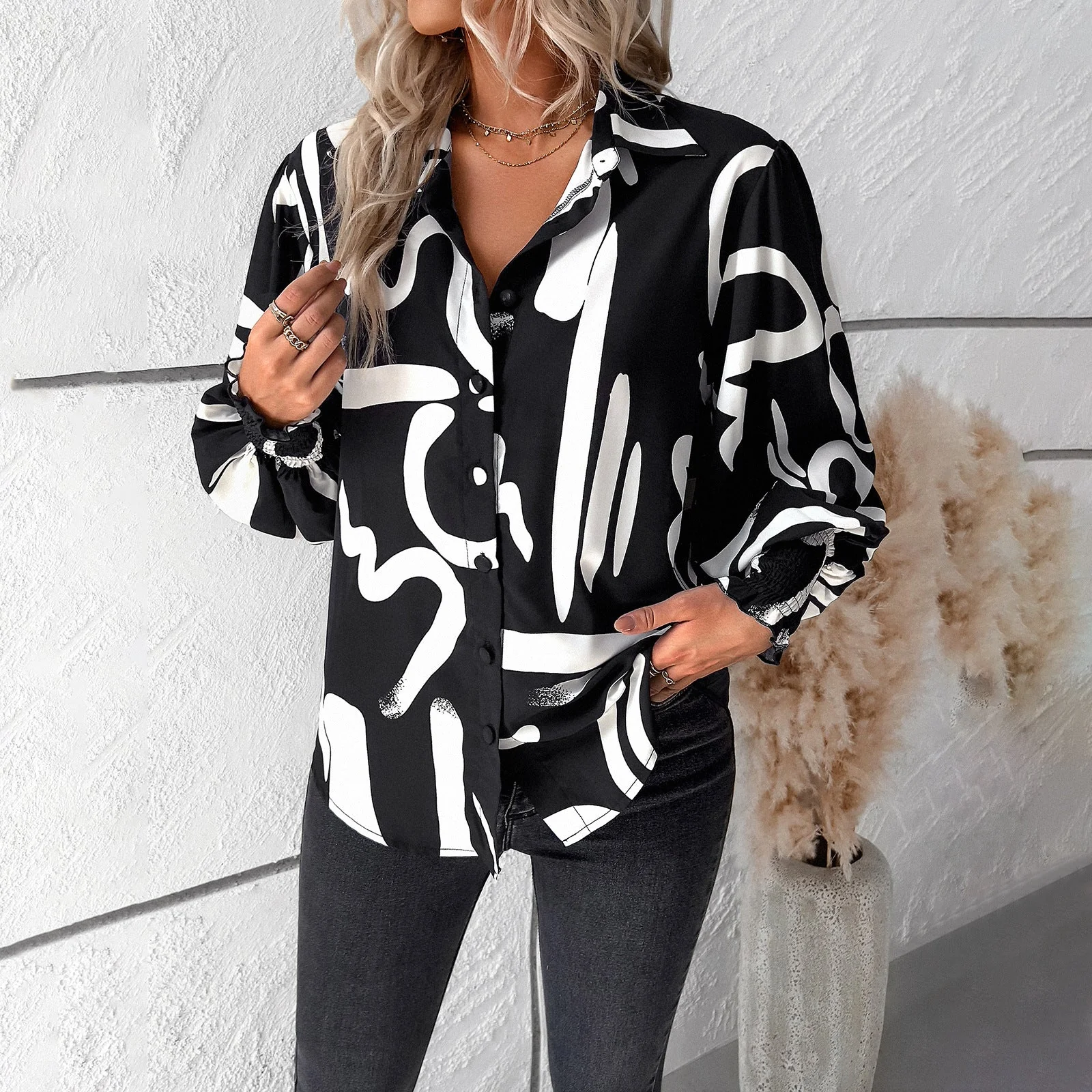 Paulina | Colorful autumn blouses - Image 4
